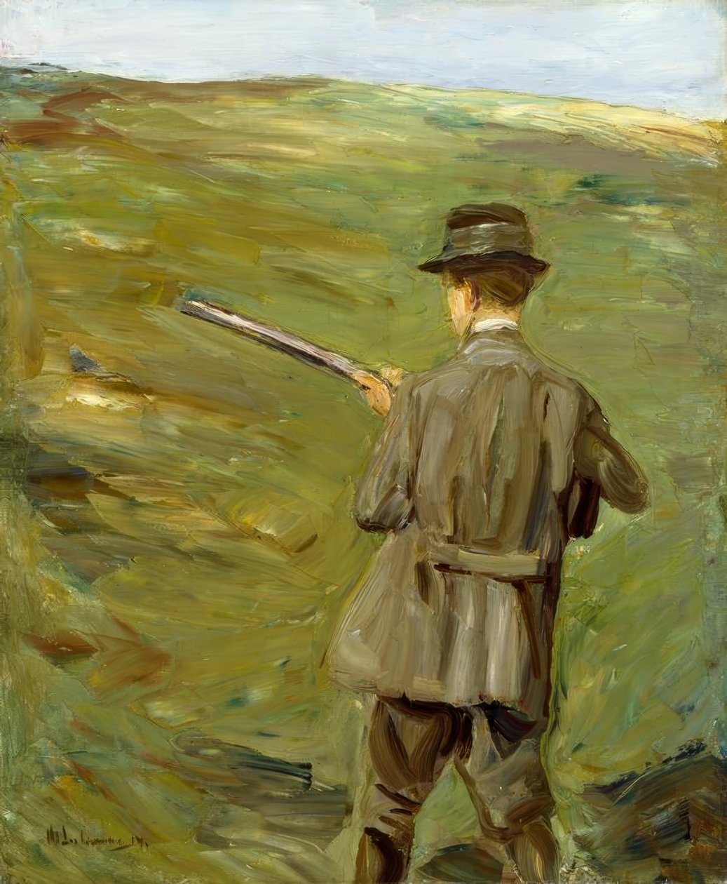 Kum tepelerinde avcı by Max Liebermann