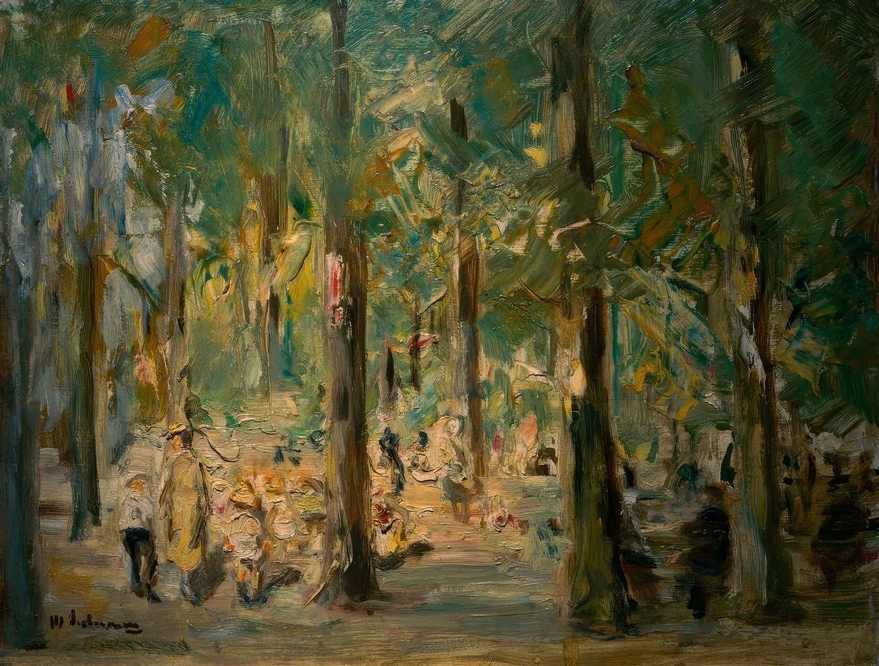 Hayvanat bahçesinde çocuk oyun alanı by Max Liebermann