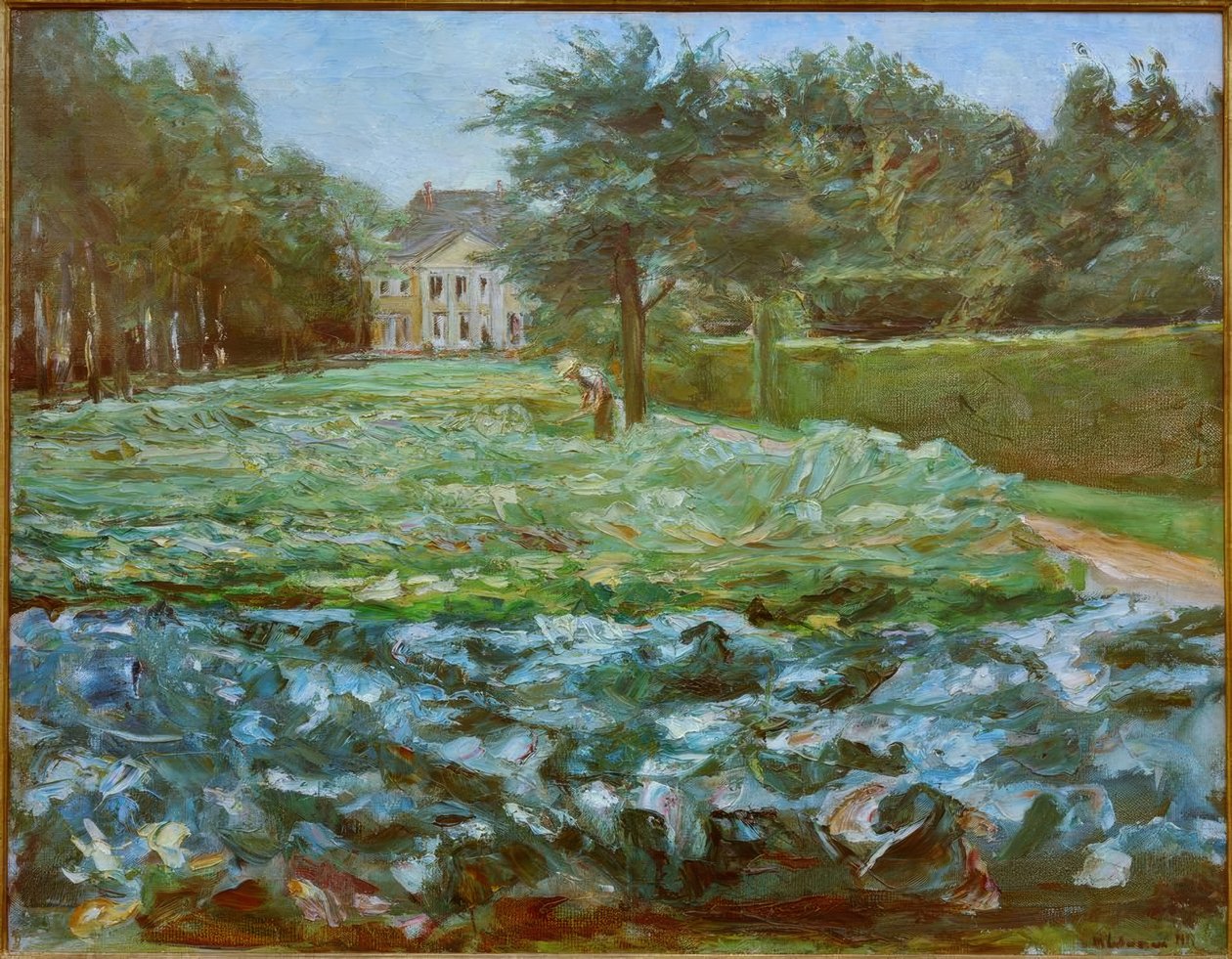 Batıdaki Wannsee bahçesindeki lahana tarlası by Max Liebermann
