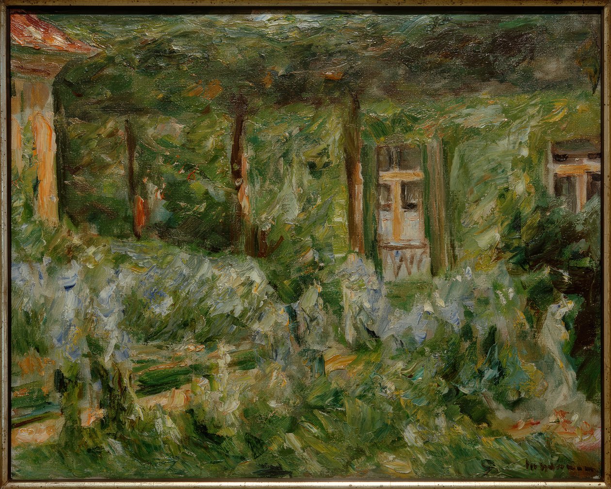 M.Liebermann, doğuda bahçeli ev (?) by Max Liebermann
