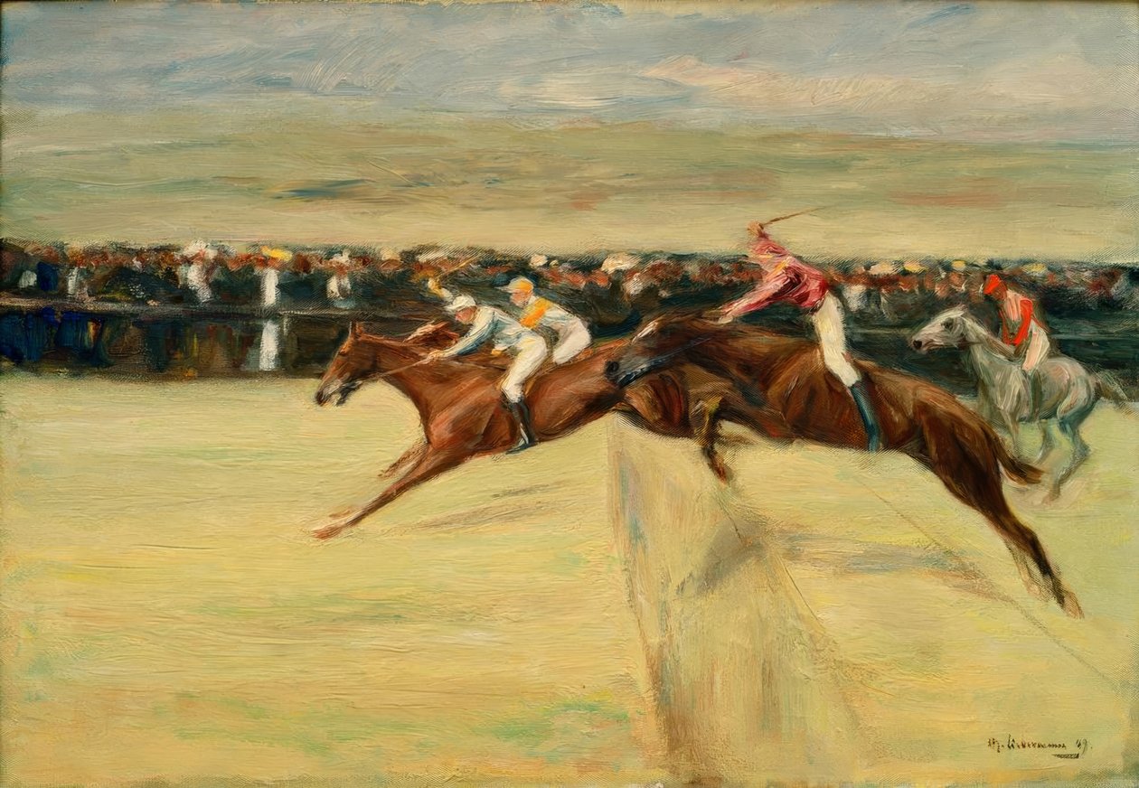 Kasabada at yarışı by Max Liebermann