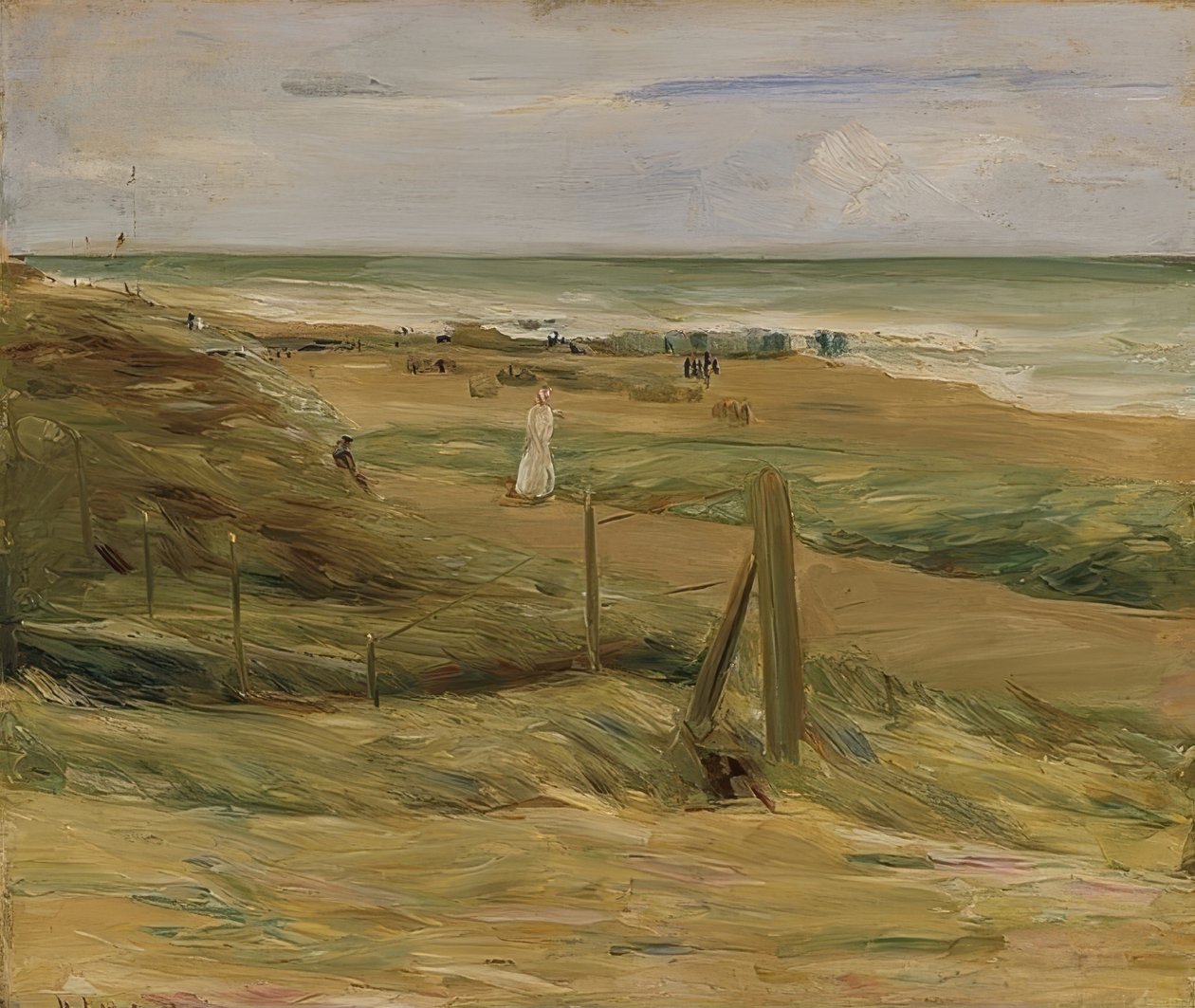 Noordwijk yakınlarındaki kum tepelerinde gezinti. 1908 by Max Liebermann