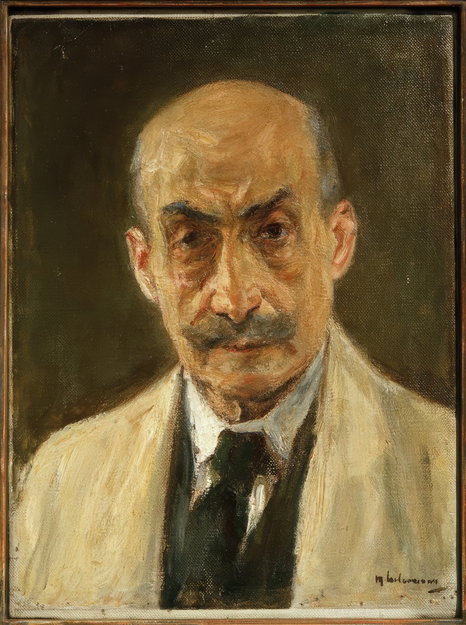 Otoportre (ressam önlüğündeki büst) by Max Liebermann