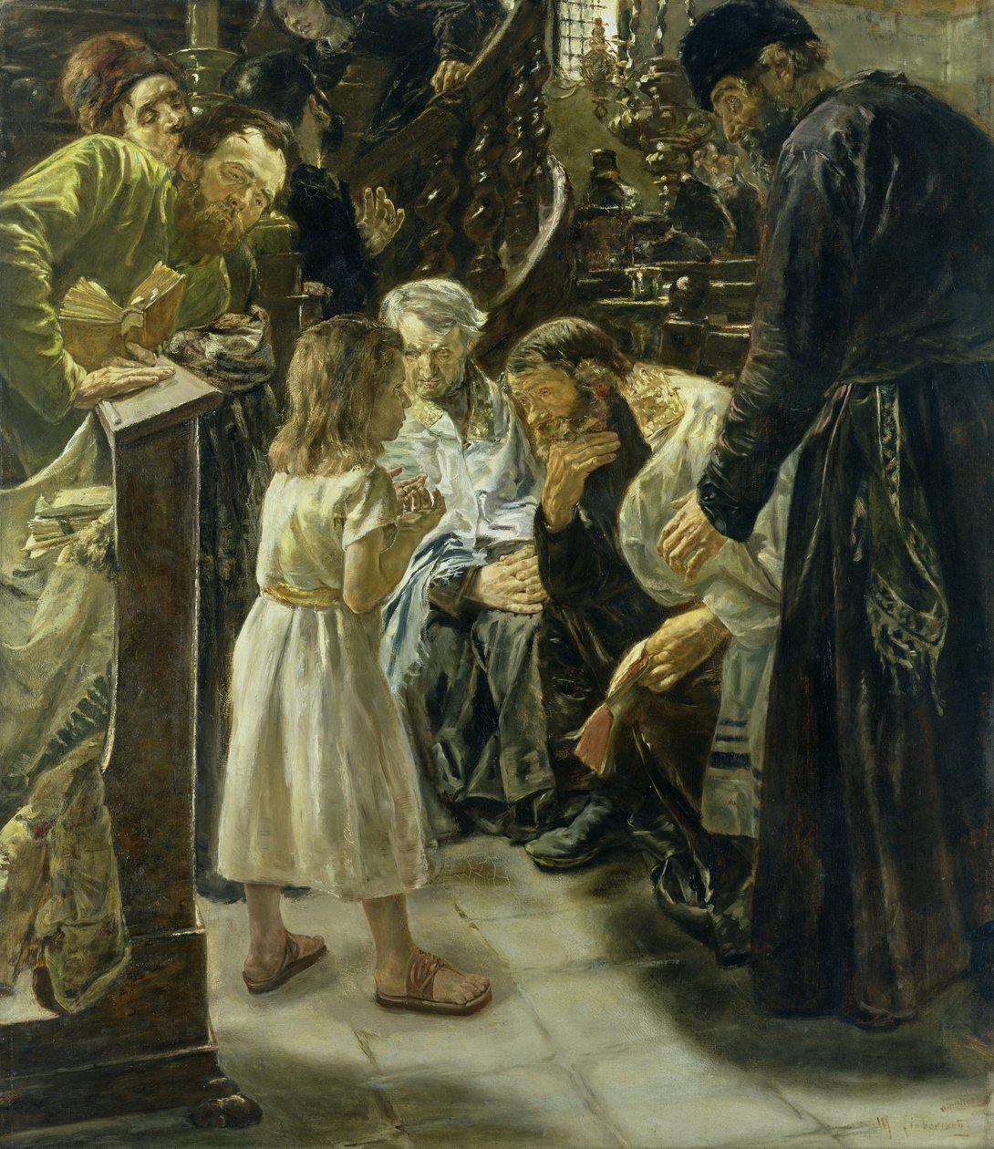 Tapınaktaki On İki Yaşındaki İsa by Max Liebermann