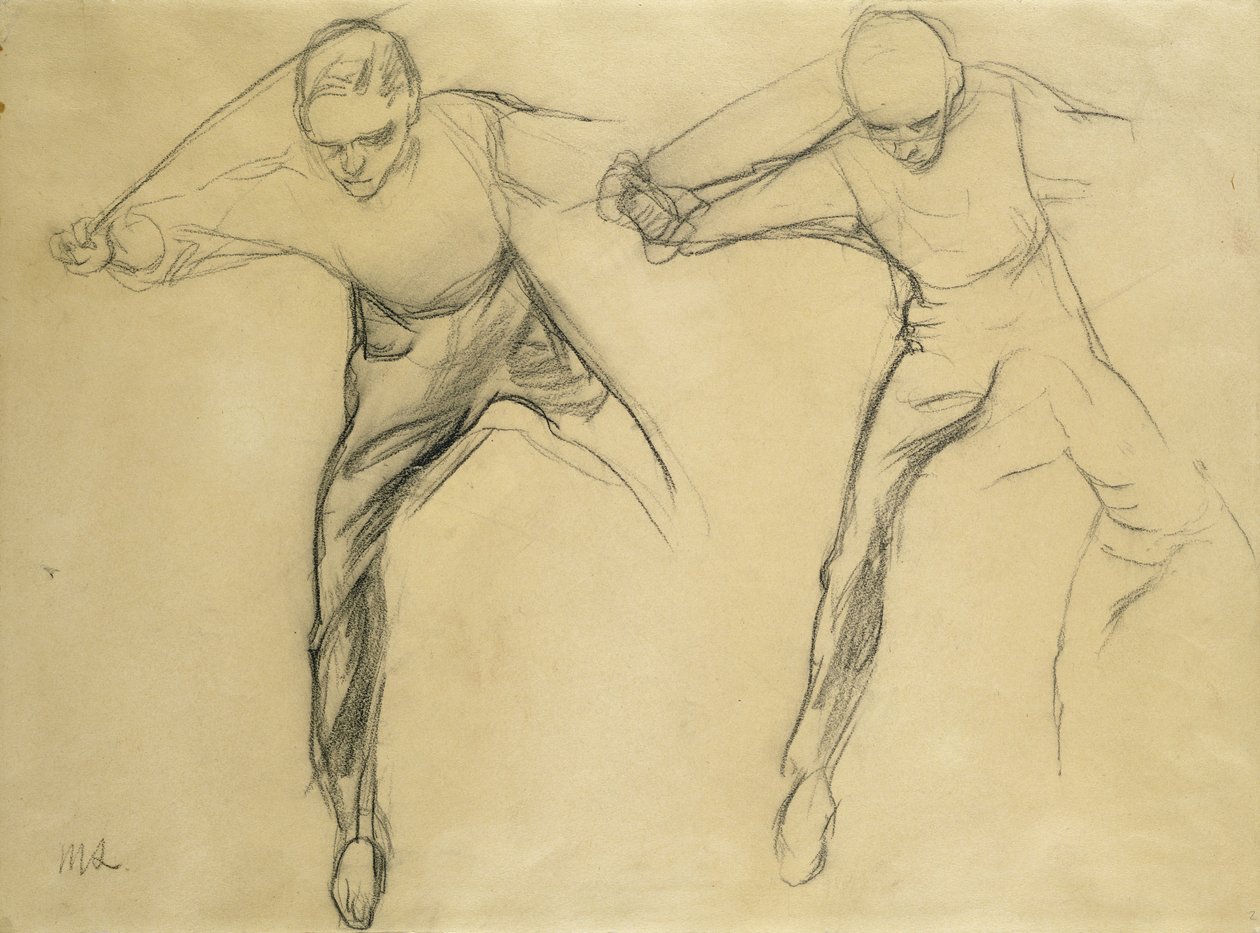 iki erkek figürü by Max Liebermann
