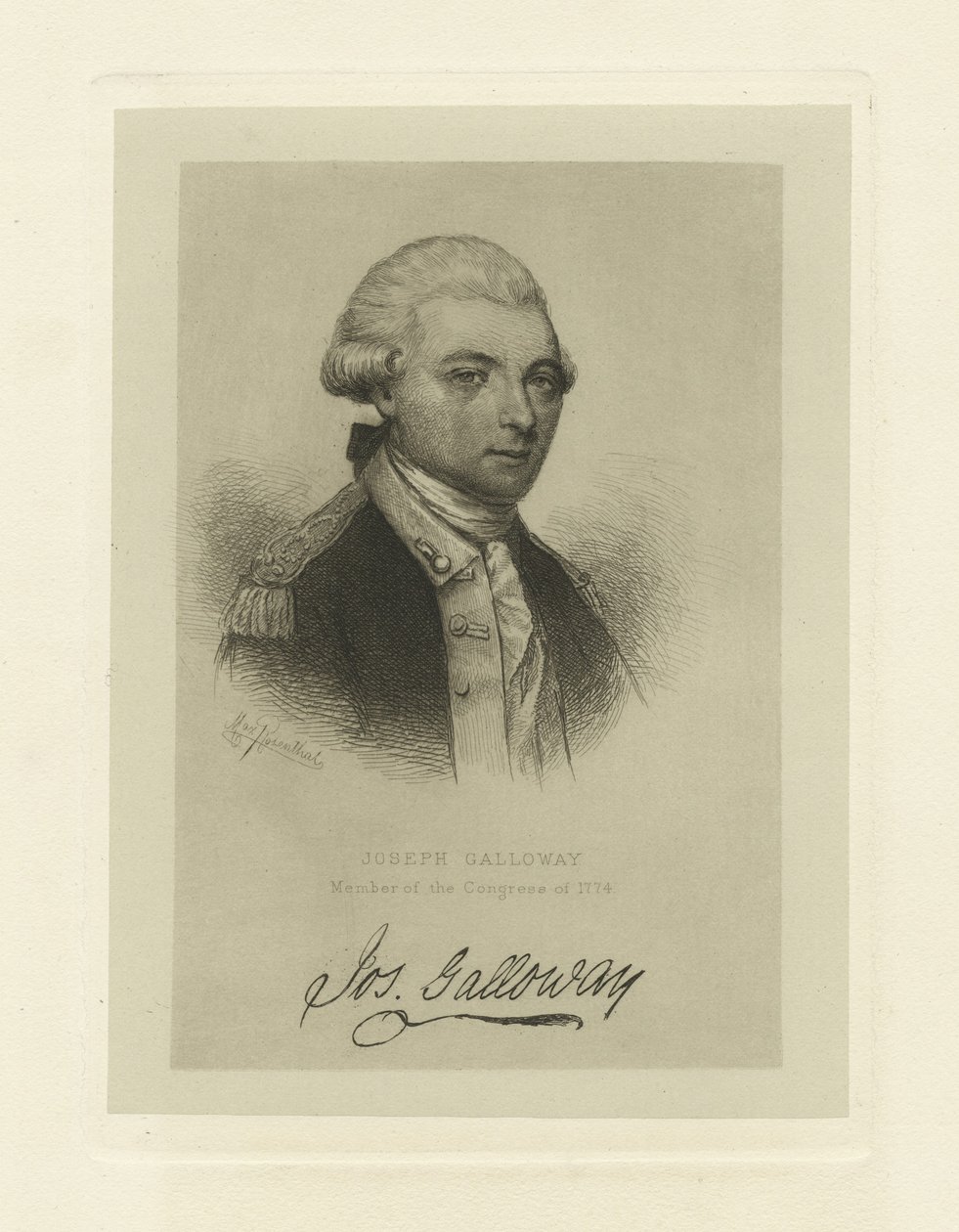 Joseph Galloway, 1774 Kongresi üyesi, c.1885 by Max Rosenthal
