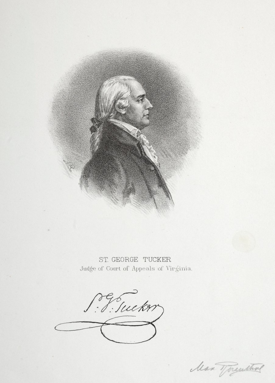 St. George Tucker, Virginia Temyiz Mahkemesi Yargıcı by Max Rosenthal