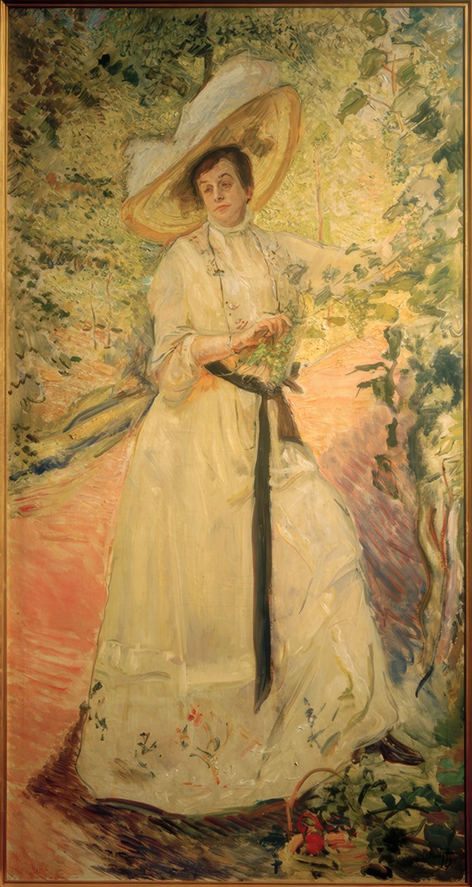 Nini am Weinspalier by Max Slevogt