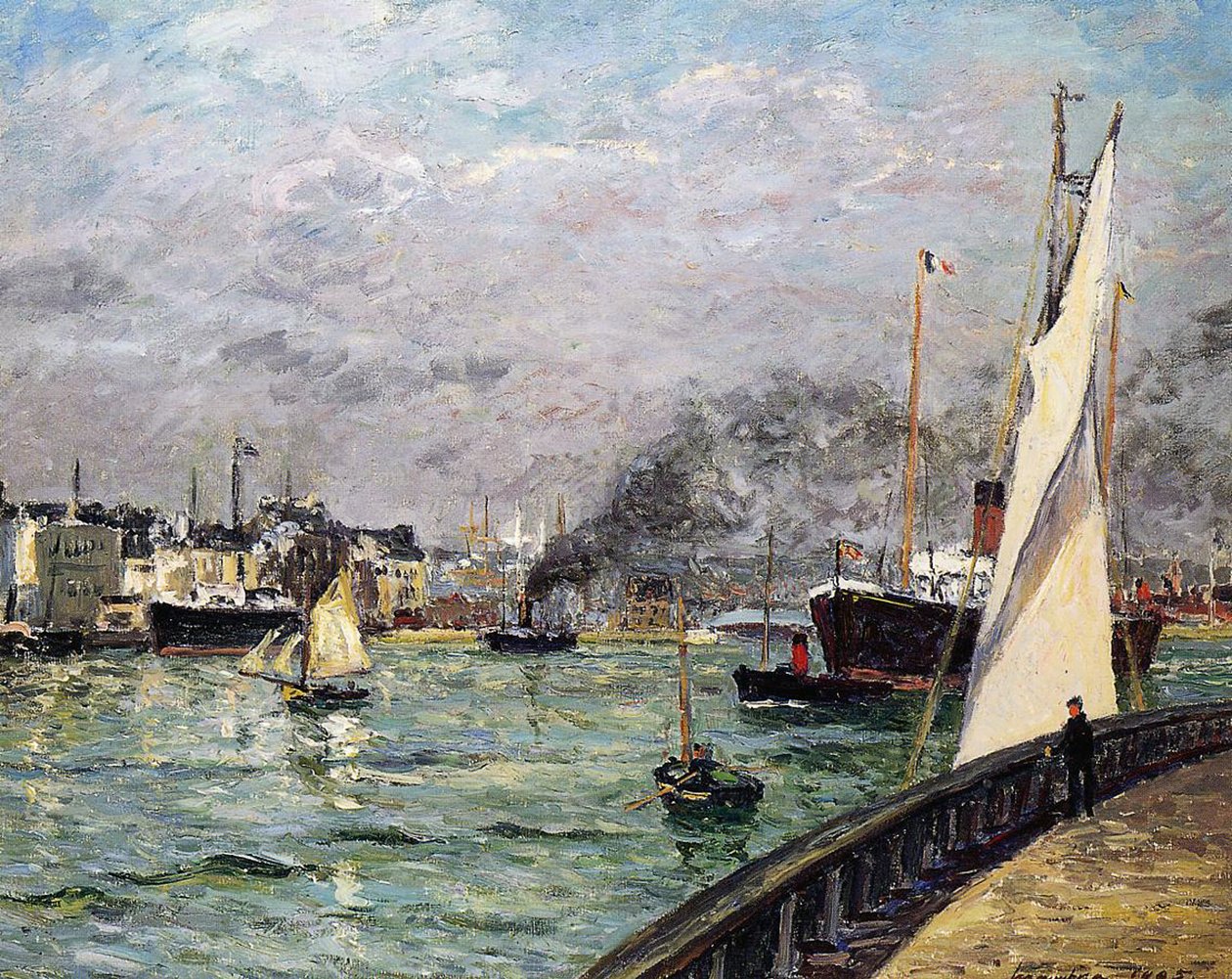 Le Havre Limanı, Normandiya, 1905 by Maxime Emile Louis Maufra