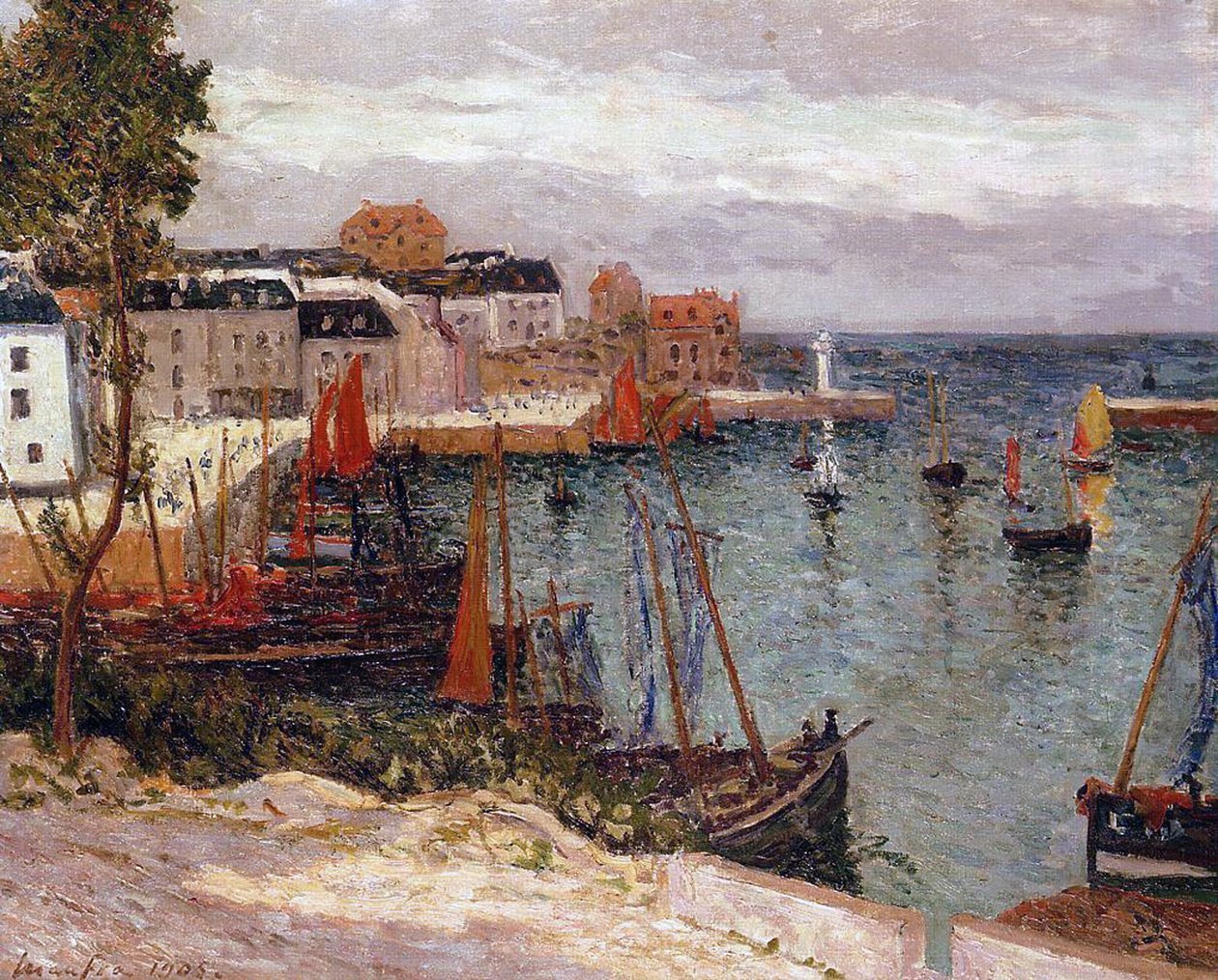 Sauzon Limanı, Belle-Isle, Brittany, 1905 by Maxime Emile Louis Maufra