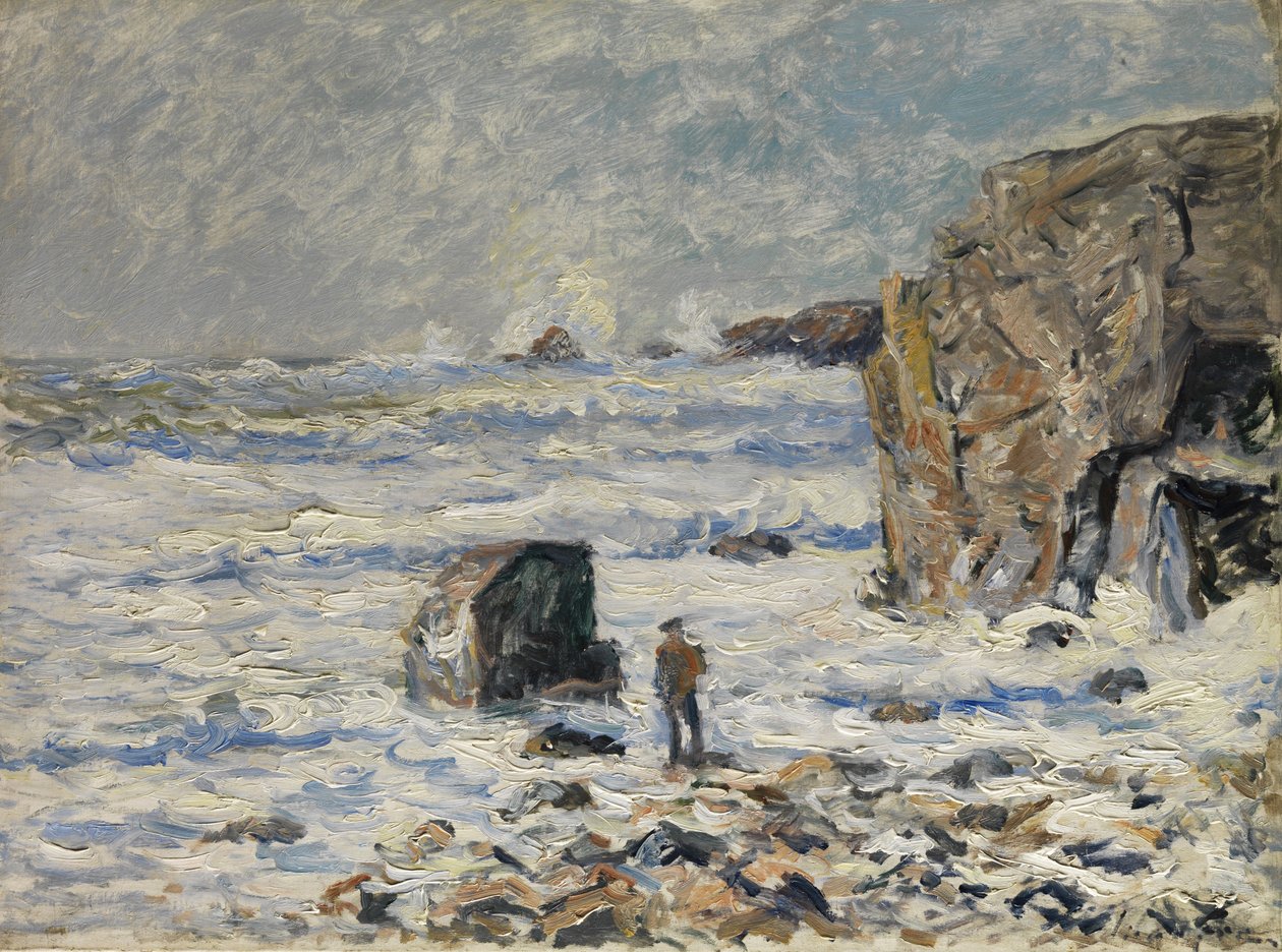 Breton kıyısında bilinmeyen by Maxime Emile Louis Maufra