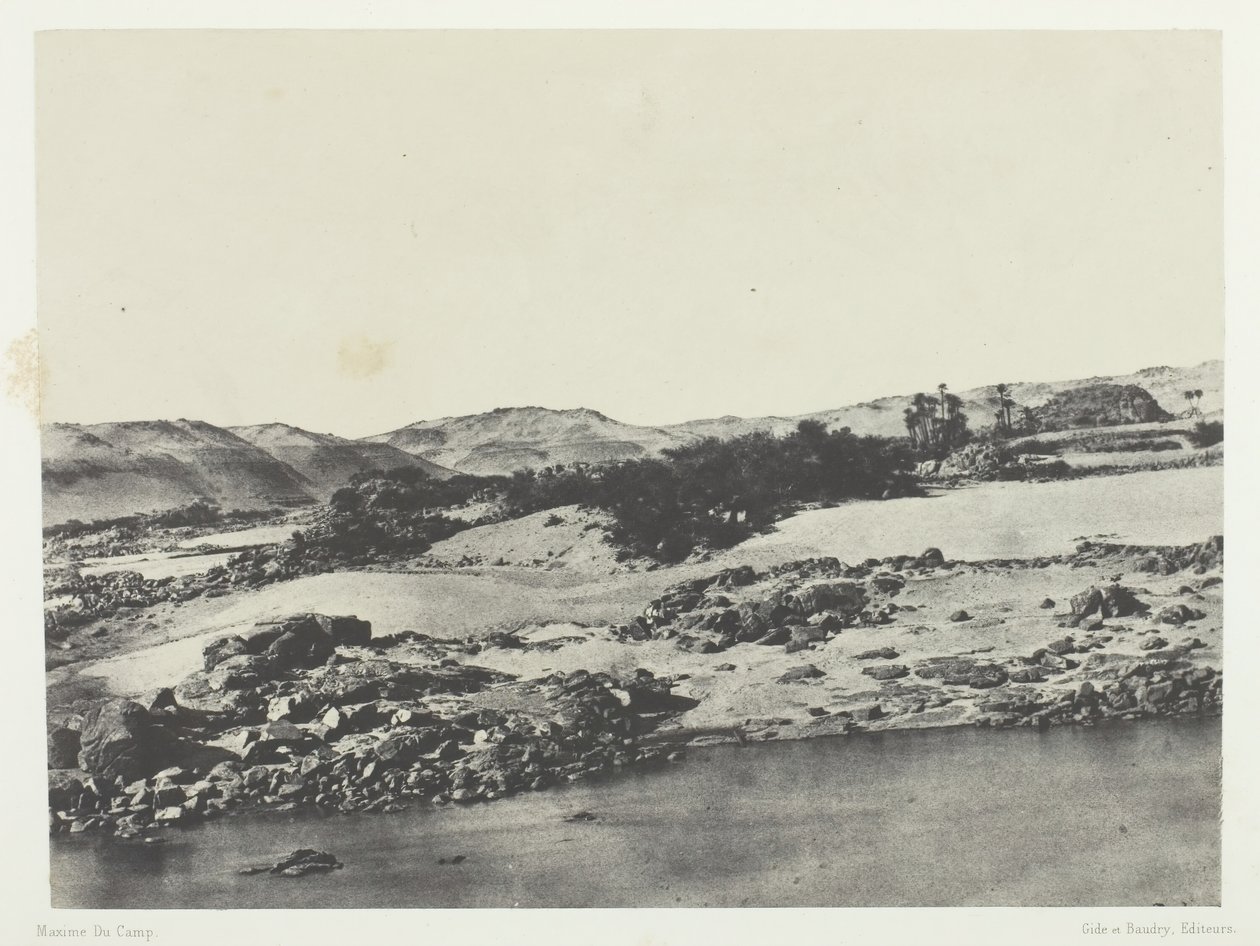 İlk Katarakt Girişi, Yukarı Mısır, 184951, 1852 basılmıştır. by Maxime Du Camp