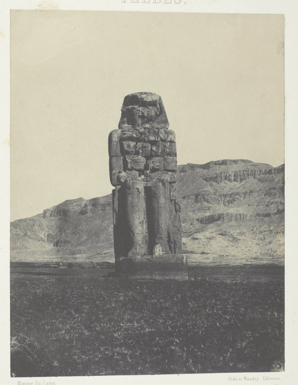 Qurnah, Memnon Heykeli; Teb by Maxime Du Camp