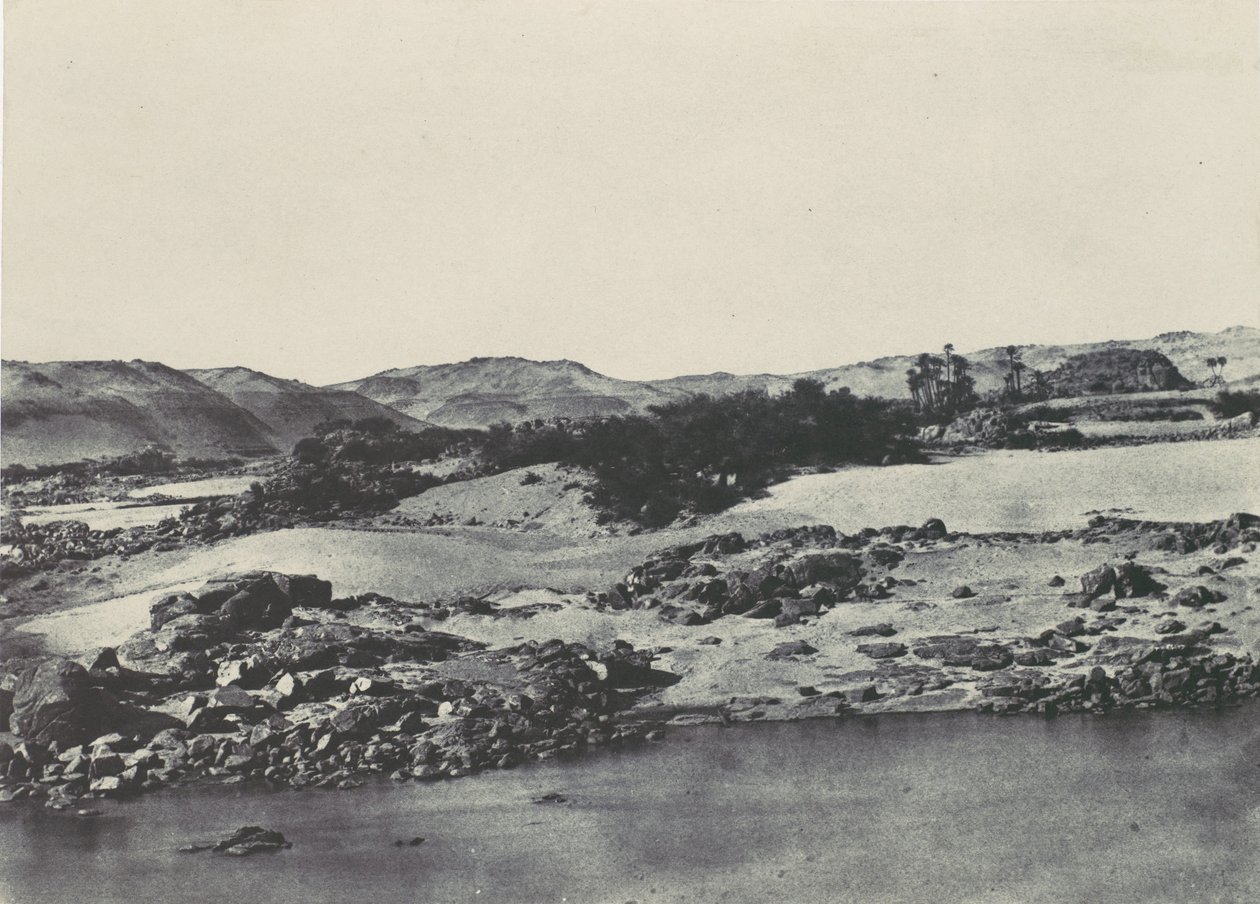 Yukarı Mısır. İlk Katarakt Girişi, 1850. by Maxime Du Camp