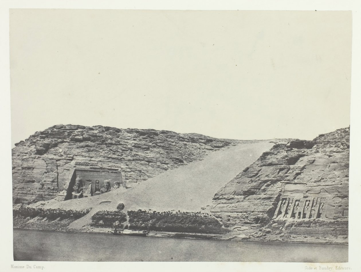 Ibsamboul, Les Deux Spéos, Nubie, 184951, 1852'de basılmıştır. by Maxime Du Camp