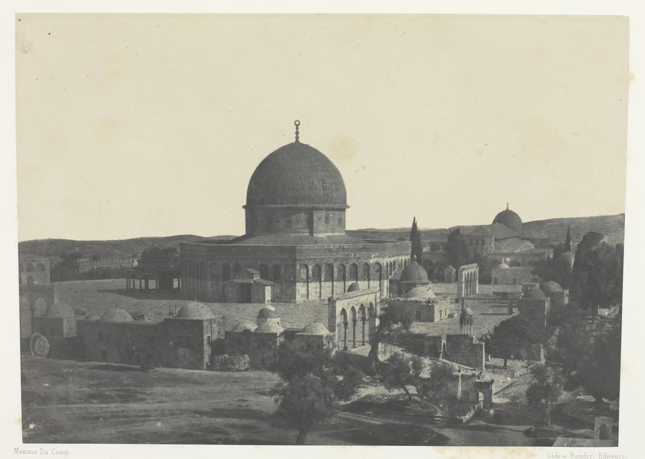 Kudüs, Ömer Camii, Filistin, 184951, 1852 basılmış. by Maxime Du Camp
