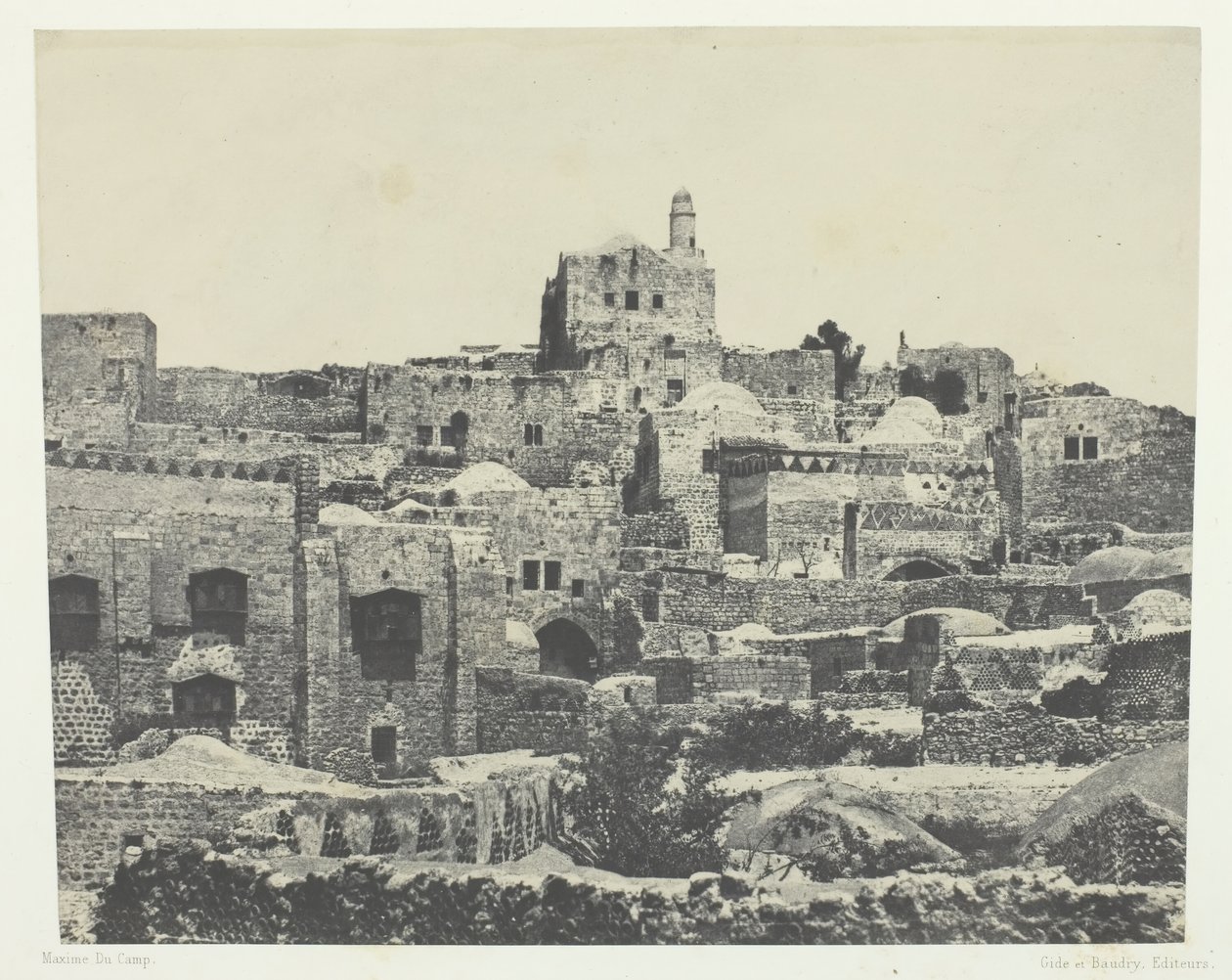 Kudüs, Batı Mahallesi, Filistin, 184951, 1852 basılmış. by Maxime Du Camp
