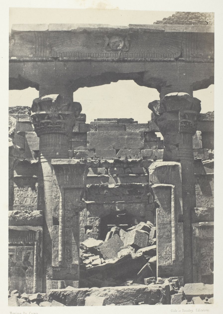 Kalabsheh, Porte du Pronaos; nubia by Maxime Du Camp