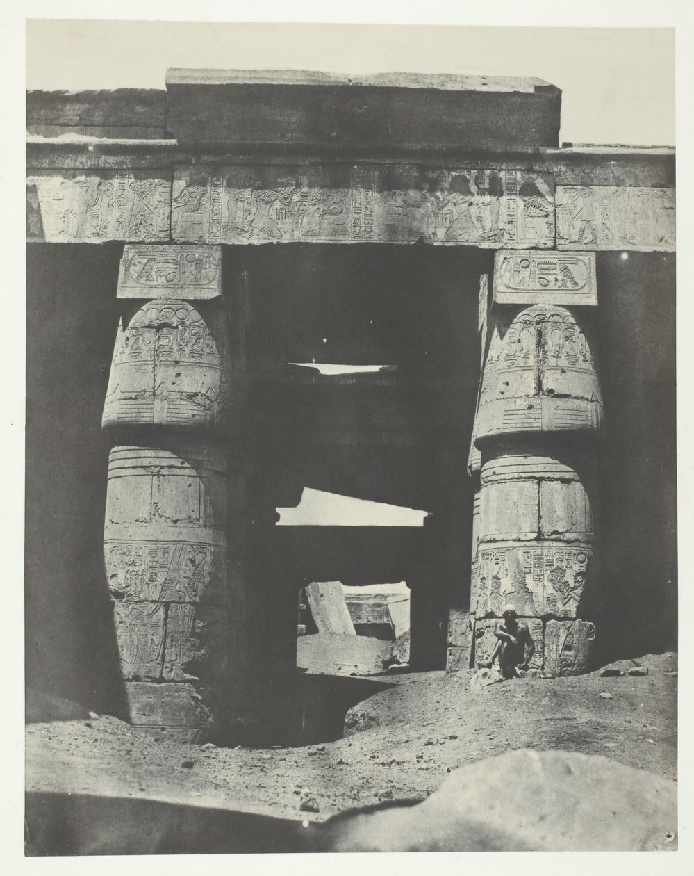 Karnak, Khons Tapınağı Portico, Thebes, 184951, 1852 basılmıştır. by Maxime Du Camp