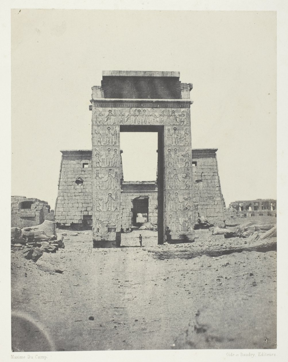 Karnak, Khons Tapınağı Propylone; Teb by Maxime Du Camp
