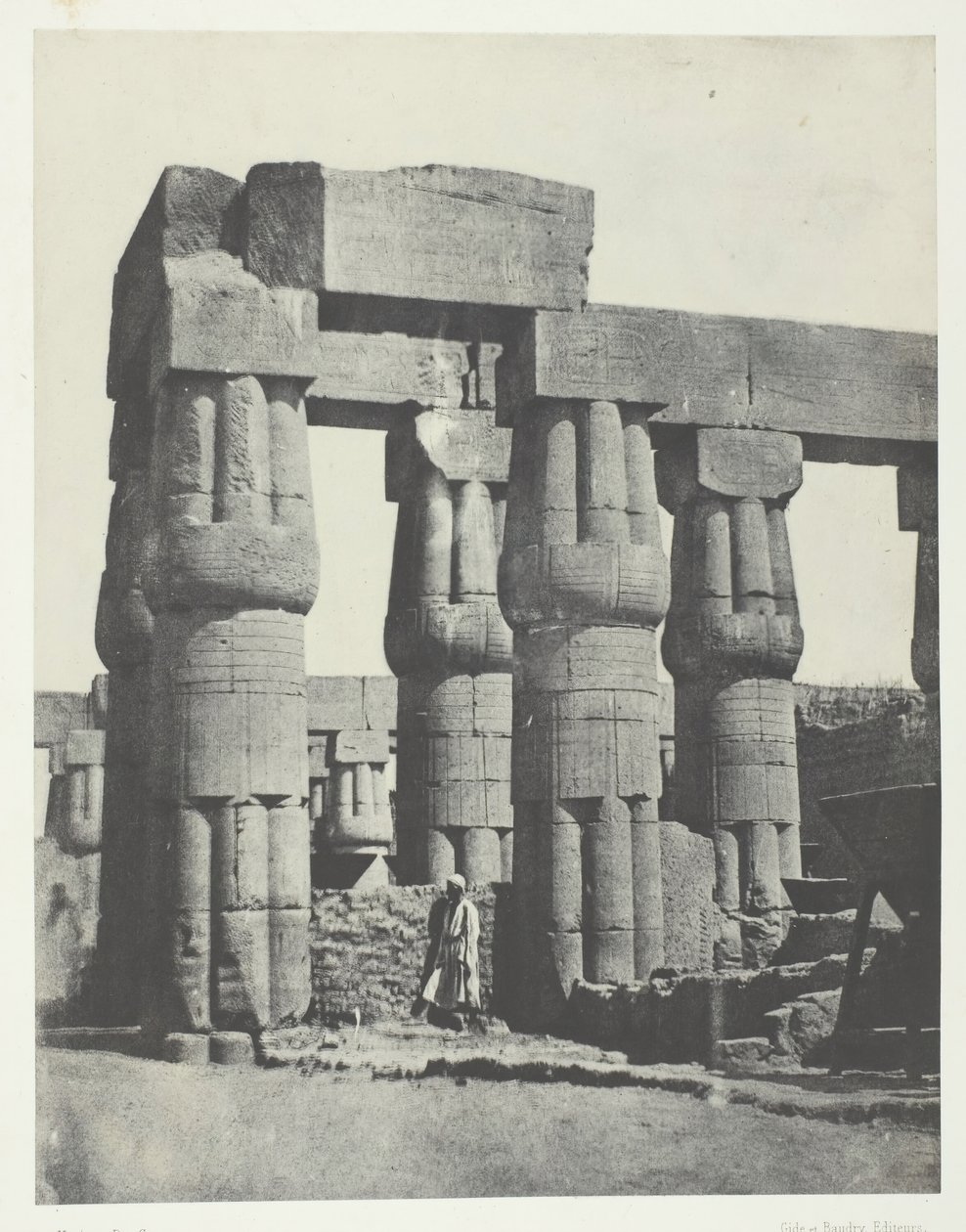 Luksor, Saraydaki Sütunlar Grubu, Teb, 184951, 1852 basılmış. by Maxime Du Camp