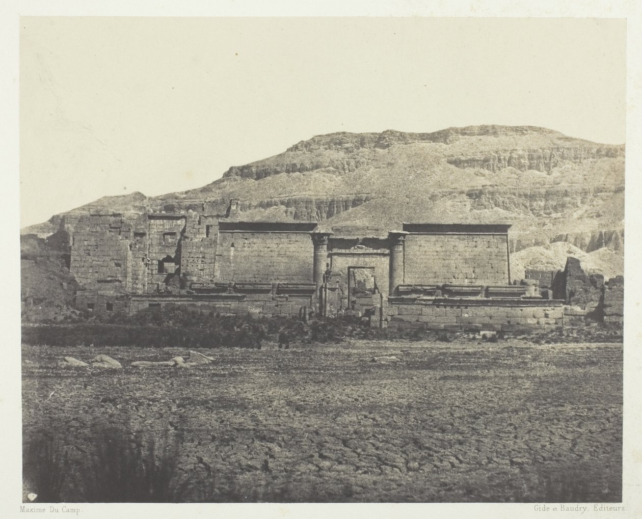 Medinet-Habou, Nehirlerin Genel Görünümü, Thebes by Maxime Du Camp