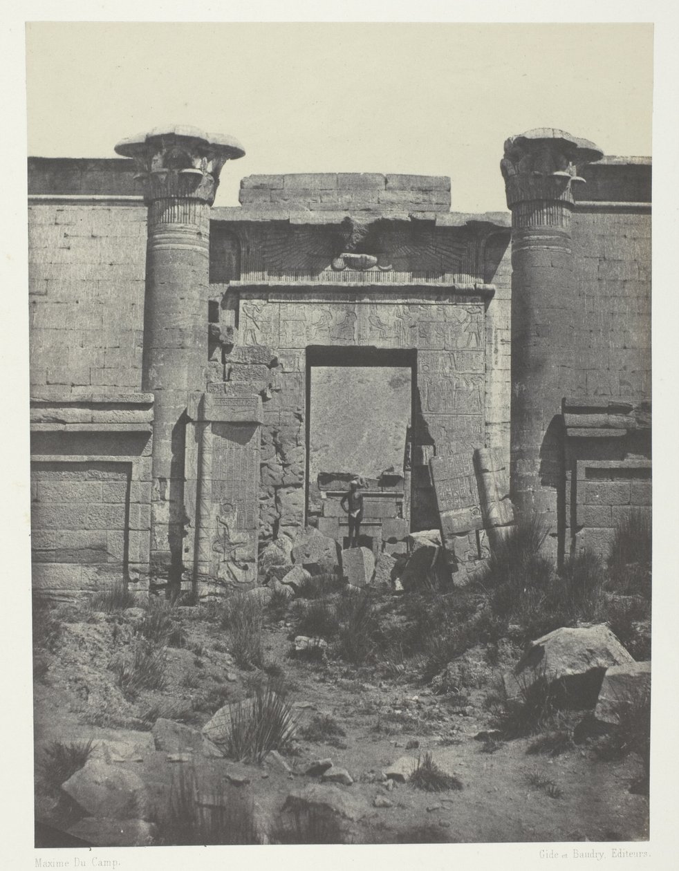Medinet-Habou, Thutmoseum Propylaea; Teb by Maxime Du Camp