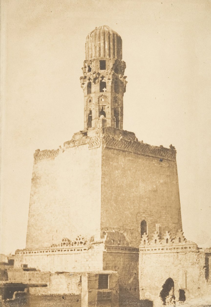 Minare tesadüfi de la Khalife Hakem Moskova, au Caire, 9 Ocak 1850. by Maxime Du Camp