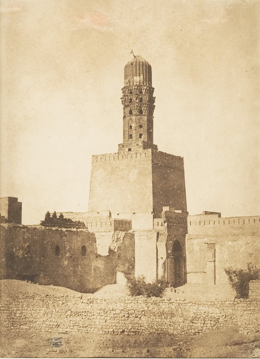 Minaret oriental de la Mosquée du Khalif Hakem, au Kaire, December 27, 1849. by Maxime Du Camp