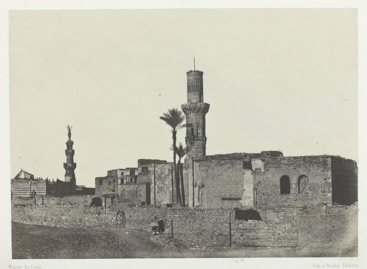 Bab-el-Saïda yakınlarındaki cami, Le Kaire, 184951, 1852 basılmış. by Maxime Du Camp