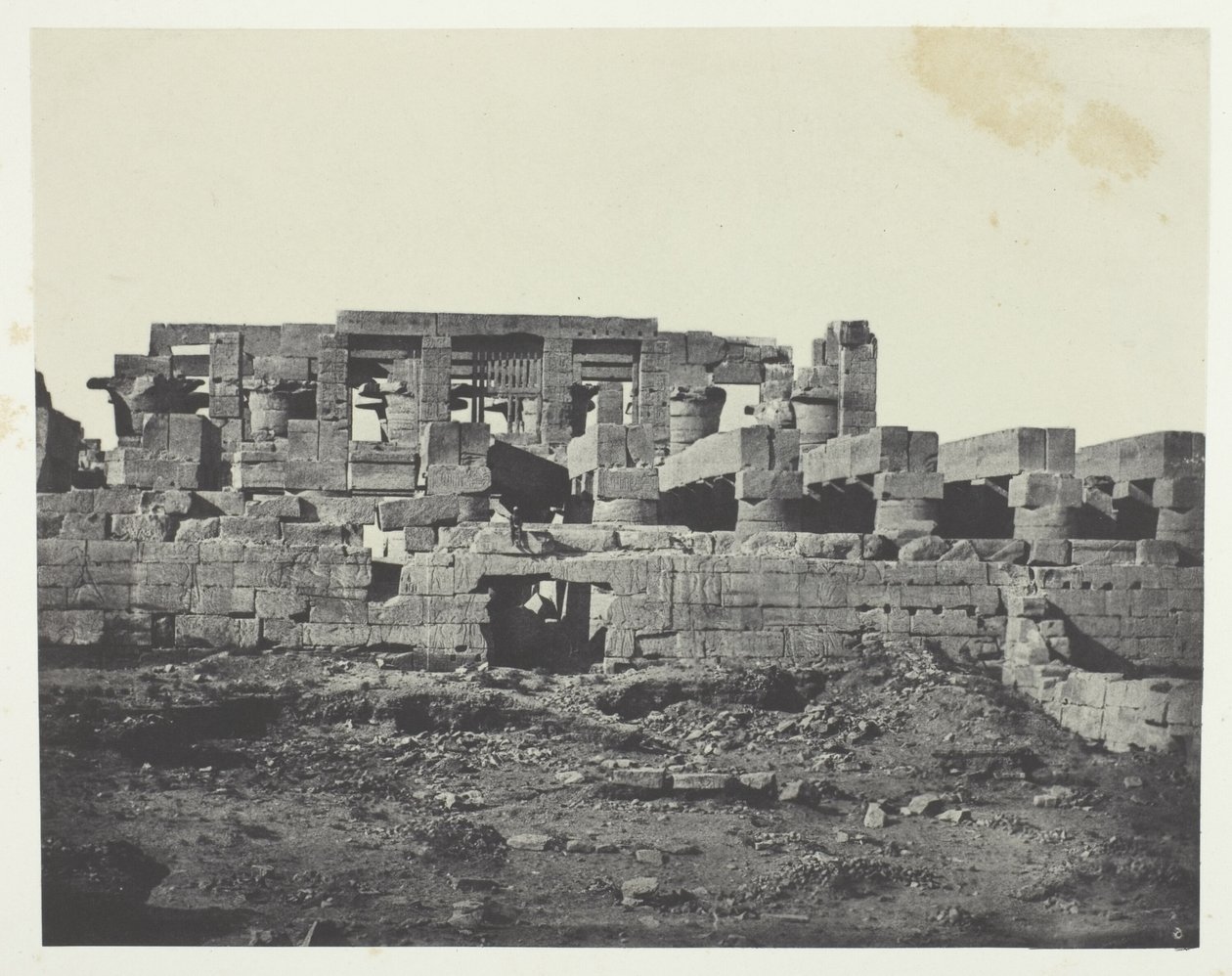 Karnak Sarayı, Hipostil Salonunun Güney Girişi; Teb by Maxime Du Camp
