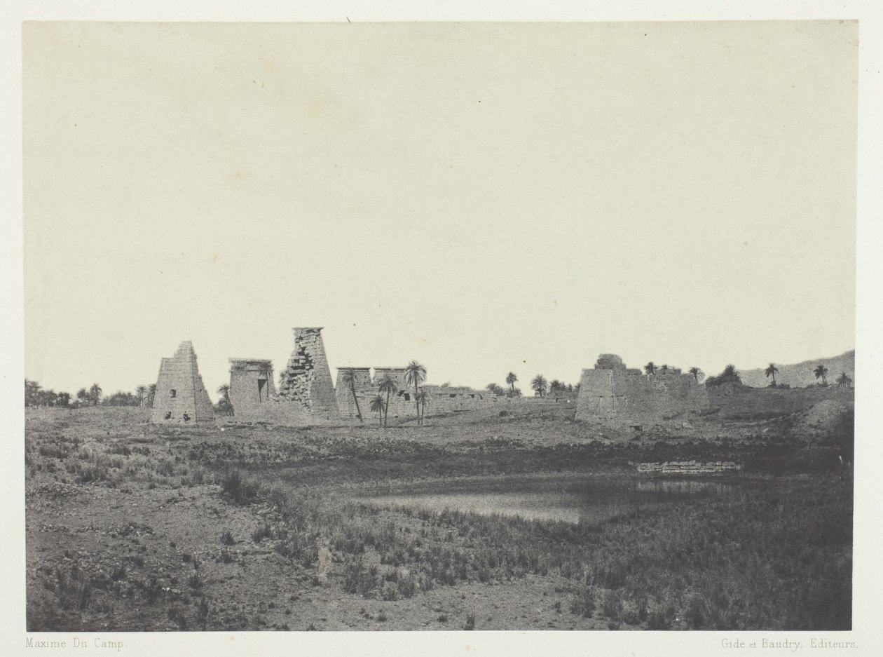 Karnak Sarayı, Güney Propylaea; Teb by Maxime Du Camp