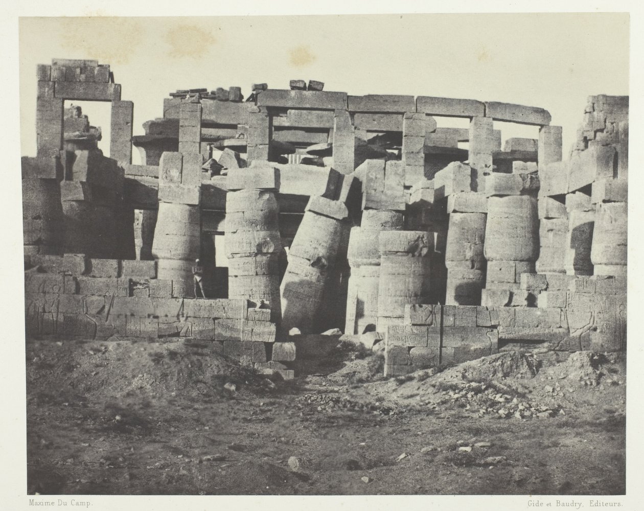 Karnak Sarayı, Kuzeye Alınan Hipostil Salonu; Teb by Maxime Du Camp