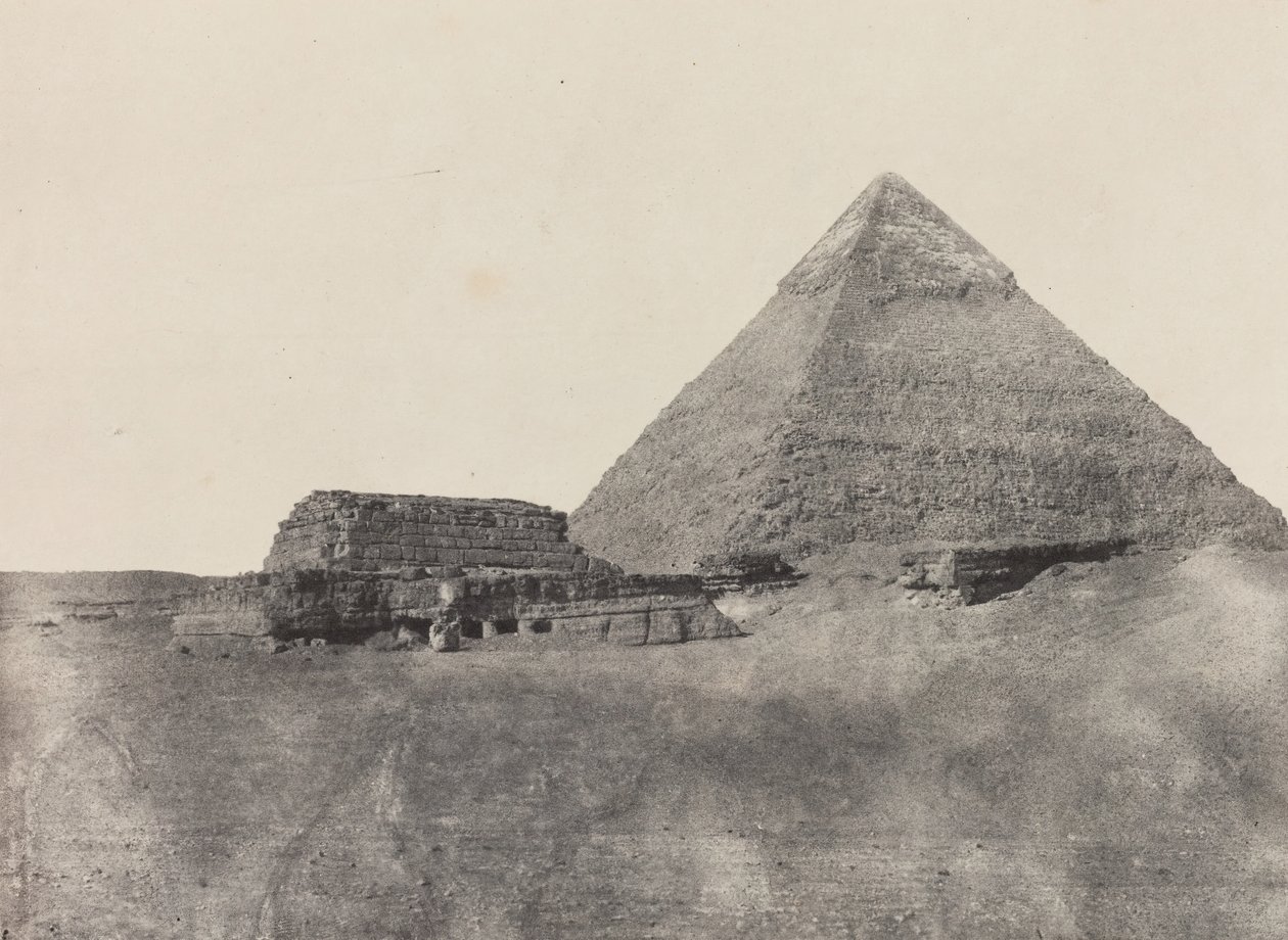 Kefren Piramidi, Orta Mısır, 184951, 1852 basılmış. by Maxime Du Camp