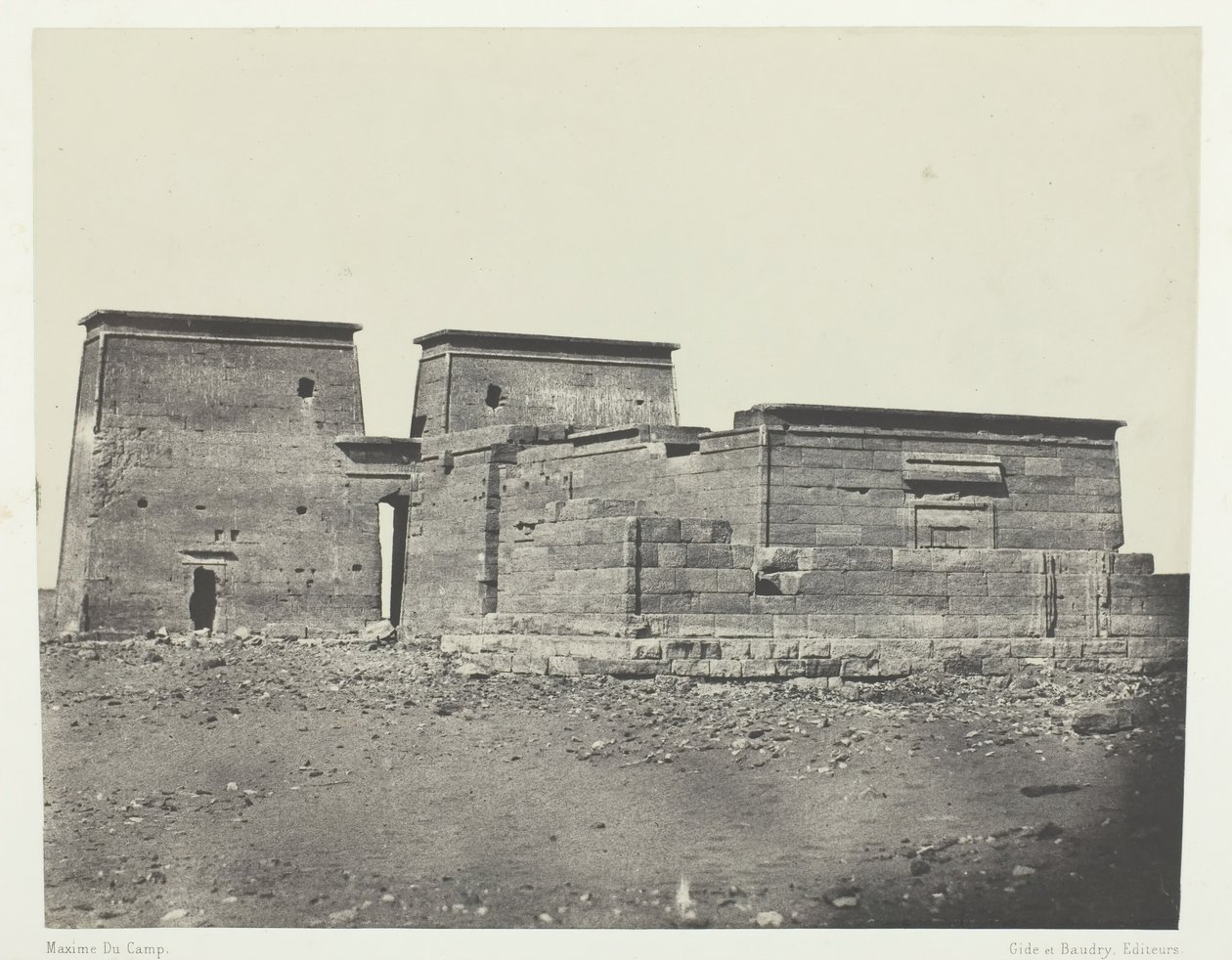 Dakkeh Antik Pselcis Tapınağı, Nubia, 184951, 1852 basılmış. by Maxime Du Camp