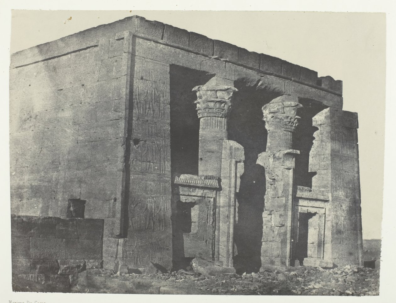 Temple De Dakkeh, Naos, Nubie, 184951, 1852 basılmış. by Maxime Du Camp