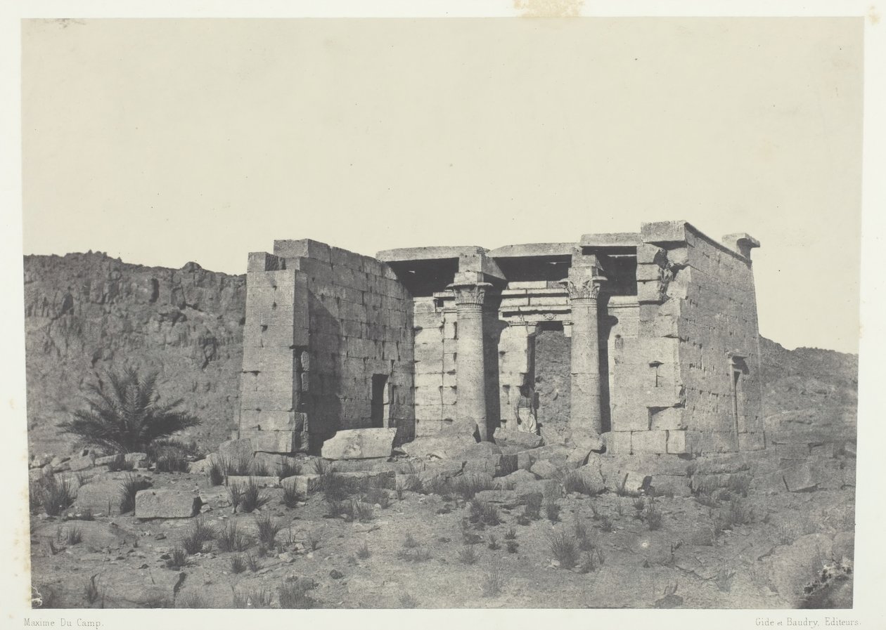 Tafeh Tapınağı Antik Taphis, Nubia, 184951, 1852 basılmıştır. by Maxime Du Camp