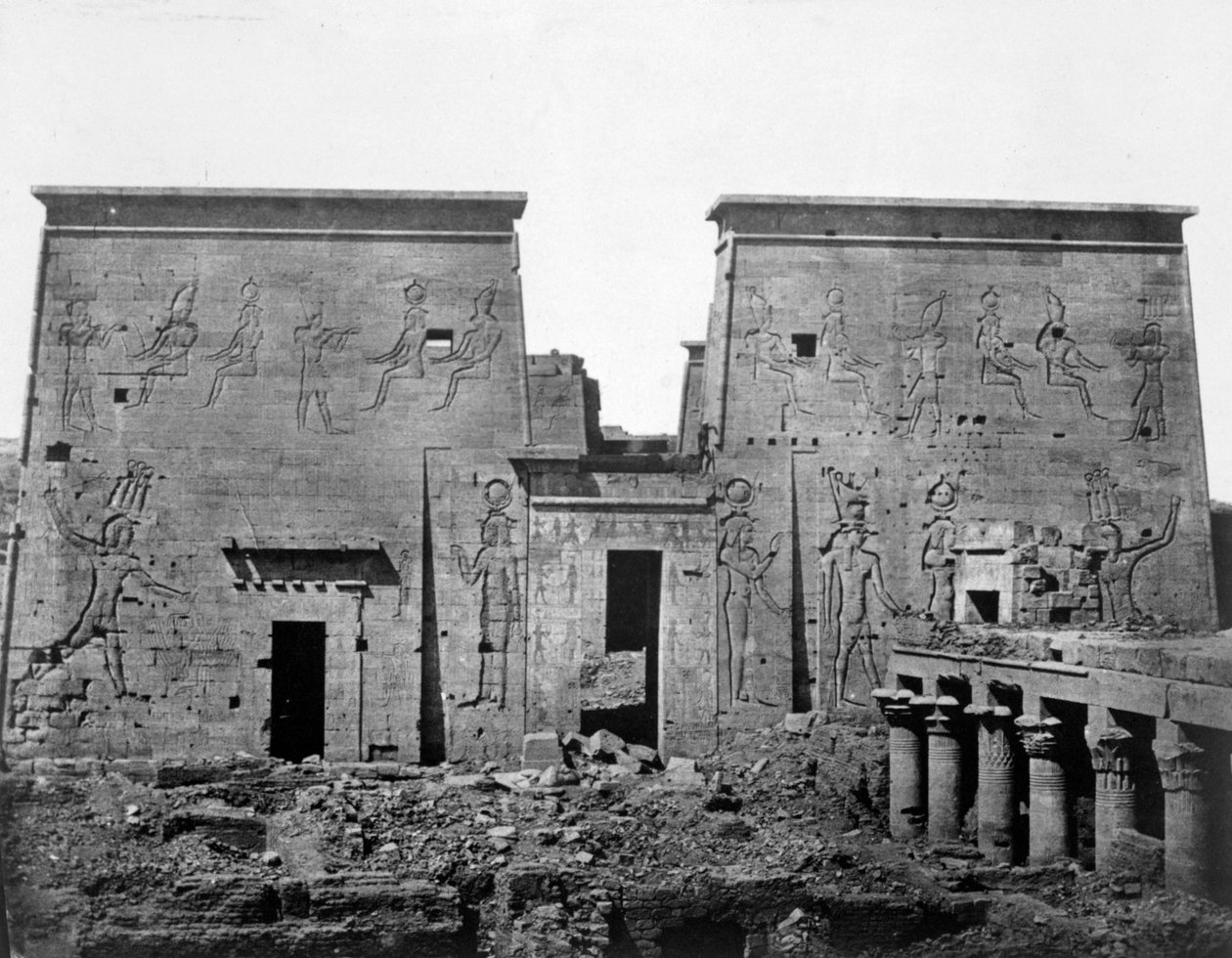 Philae Tapınağı, Nubia, Mısır, 1852 by Maxime Du Camp