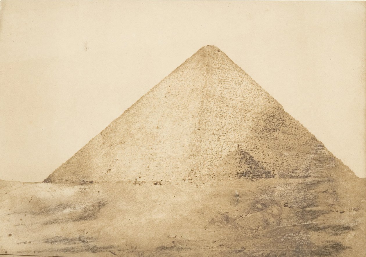 GD açısından çekilmiş büyük Cheops piramidinin görünümü, Aralık 1849. by Maxime Du Camp