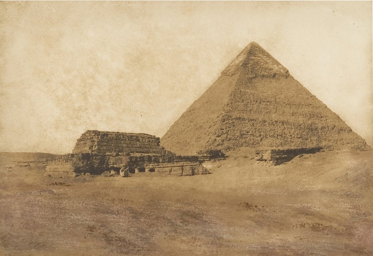 İkinci Piramidin Güneydoğudan görünümü, Aralık 1849. by Maxime Du Camp