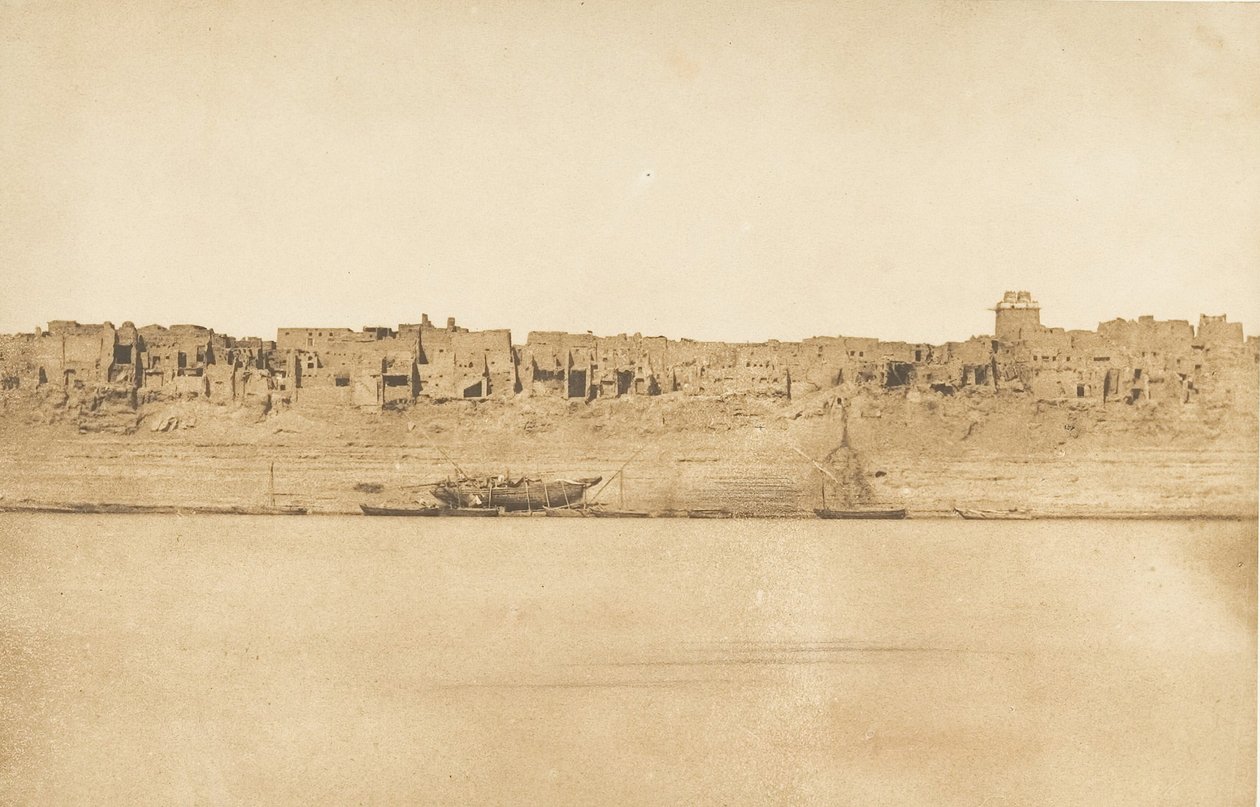 Esné No. 1 güney ucunun genel görünümü, 1849-50. by Maxime Du Camp