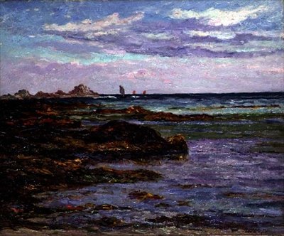 Brittany Sahili, c.1910 (tuval üzerine yağlı boya) by Maxime Emile Louis Maufra
