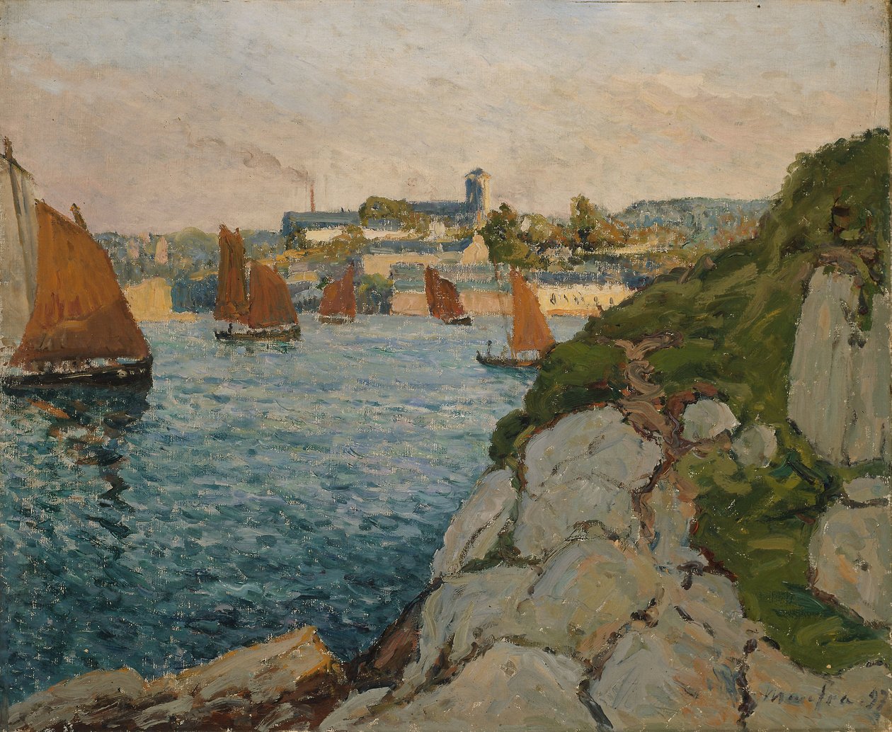 Güneş Işığında Douarnenez, 1897 by Maxime Emile Louis Maufra