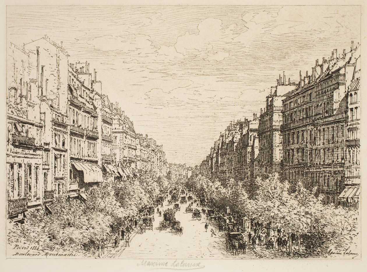Bulvar Montmartre, Paris by Maxime Lalanne