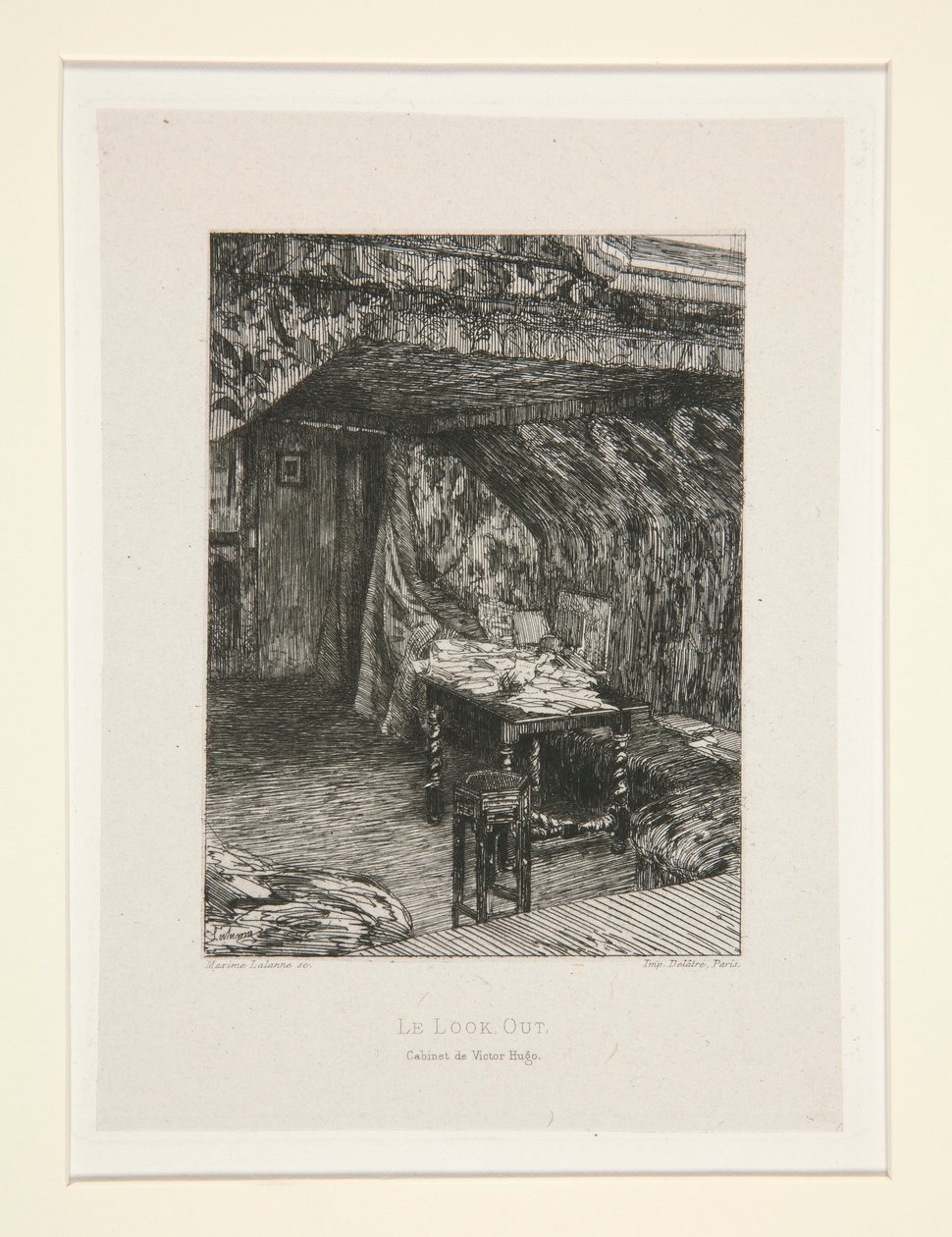 Dikkat, dolap de Victor Hugo (The Look-Out, Victor Hugo Ofisi), pl. 9 süitten Chez Victor Hugo (Victor Hugo by Maxime Lalanne