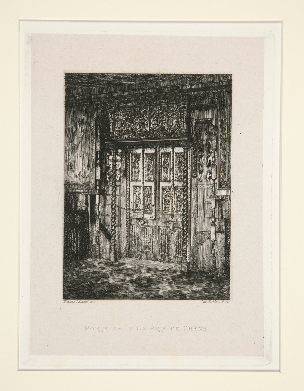 Porte de la galerie de ch?ne (Kapı Meşe Galerisi), pl. Süitten 8 Chez Victor Hugo (Victor Hugo by Maxime Lalanne