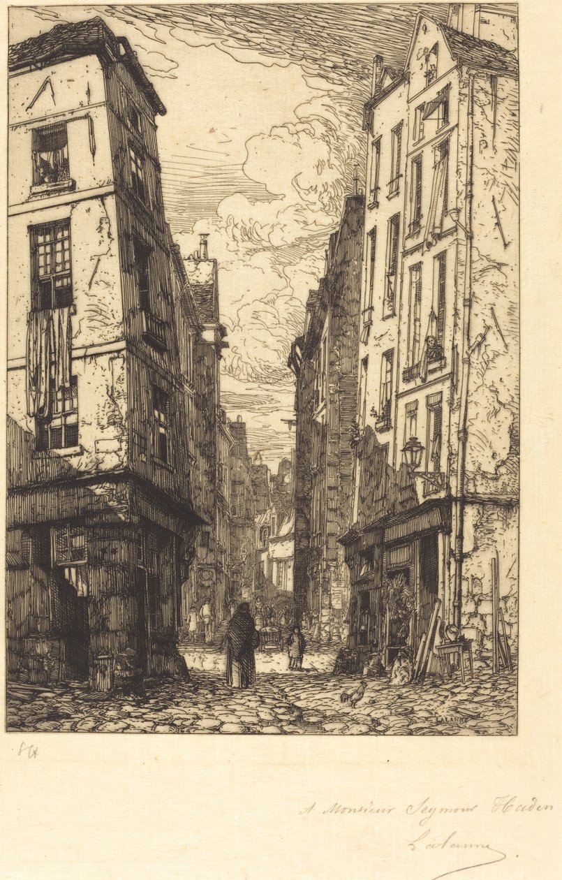 Rue des Marmousets (Şehrin çeyreği, eski Paris) by Maxime Lalanne
