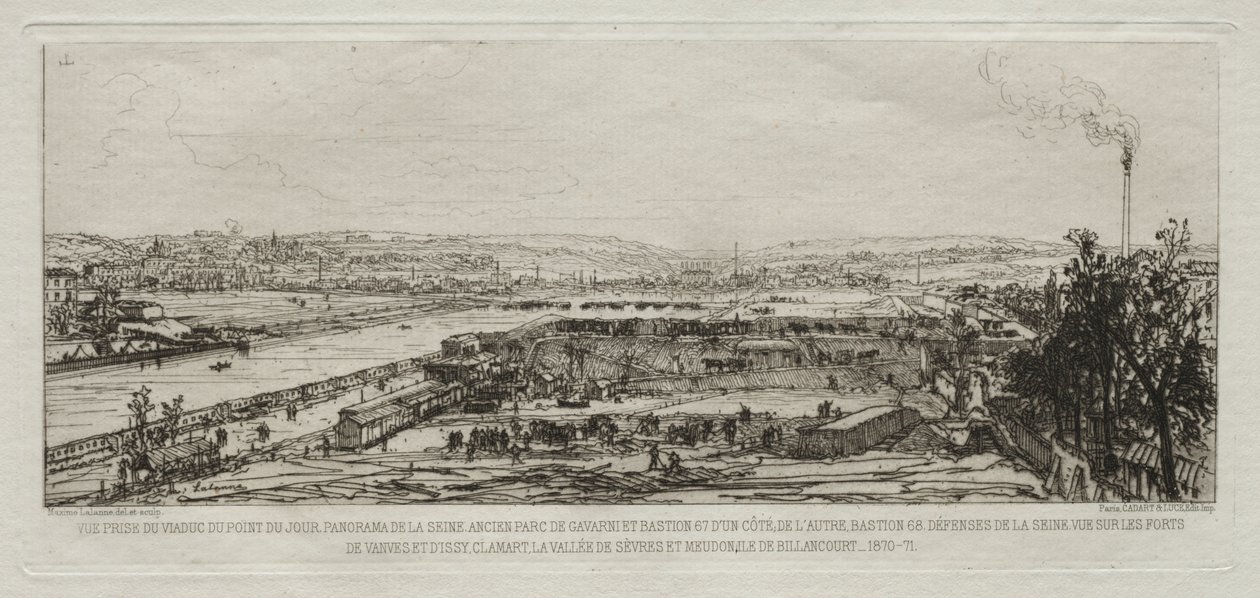 Pont-du-Jour'daki Viyadükten Görünüm, Seine Panoraması by Maxime Lalanne
