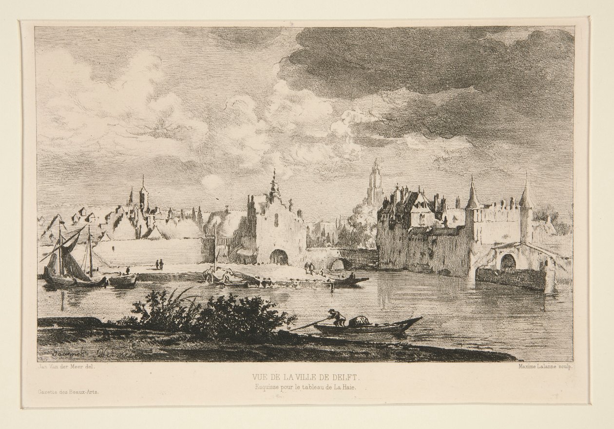 Delft şehrinin görünümü (Delft şehrinin görünümü) by Maxime Lalanne
