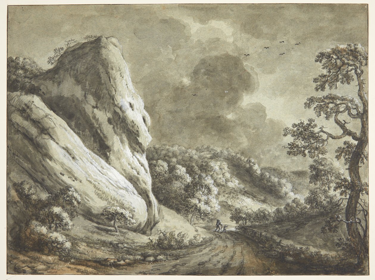 Kayalıklar ve ormanlık yamaçlar arasındaki yol by Maximilian Neustück